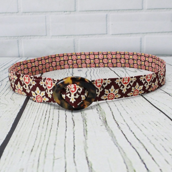 Vera Bradley Accessories - Vera Bradley Reds Brown Belt W/Tortise Buckle L-XL